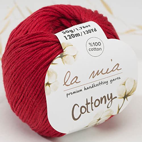 La mia Cottony Baby Yarn - Claret Red P5