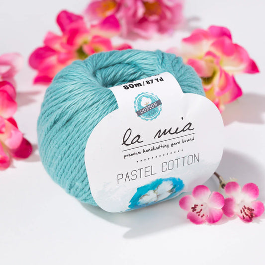 La Mia Pastel Cotton Yarn, L053 - Aqua Blue