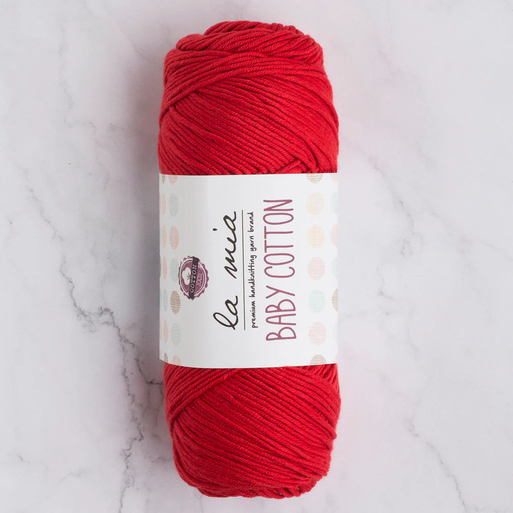 La Mia Baby Cotton Yarn, Red - L033