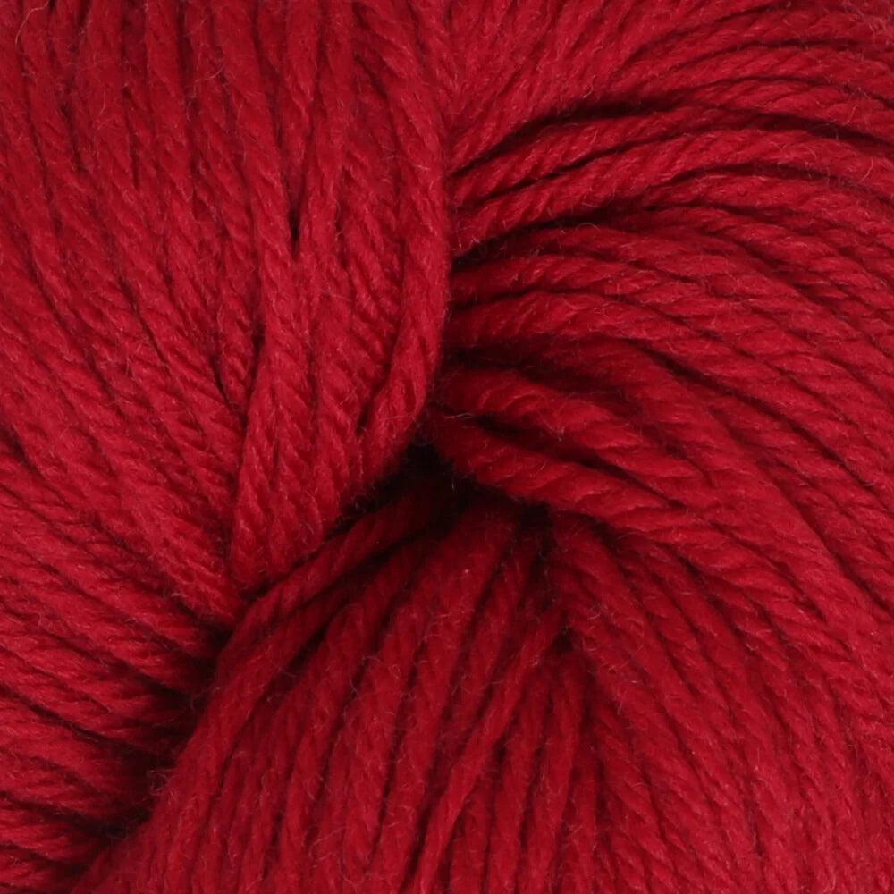 La Mia Natural Wool Knitting Yarn Hank, Dark Red - L893