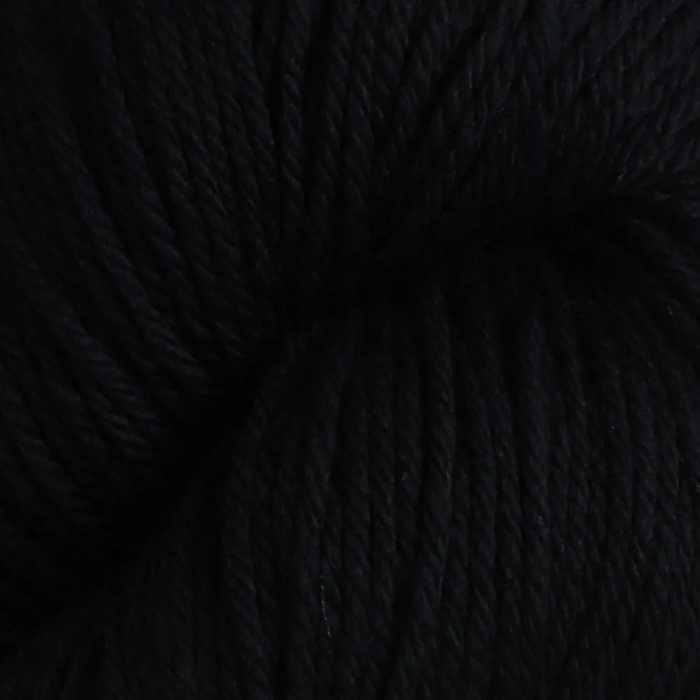 La Mia Natural Wool Knitting Yarn Hank, Black - L815